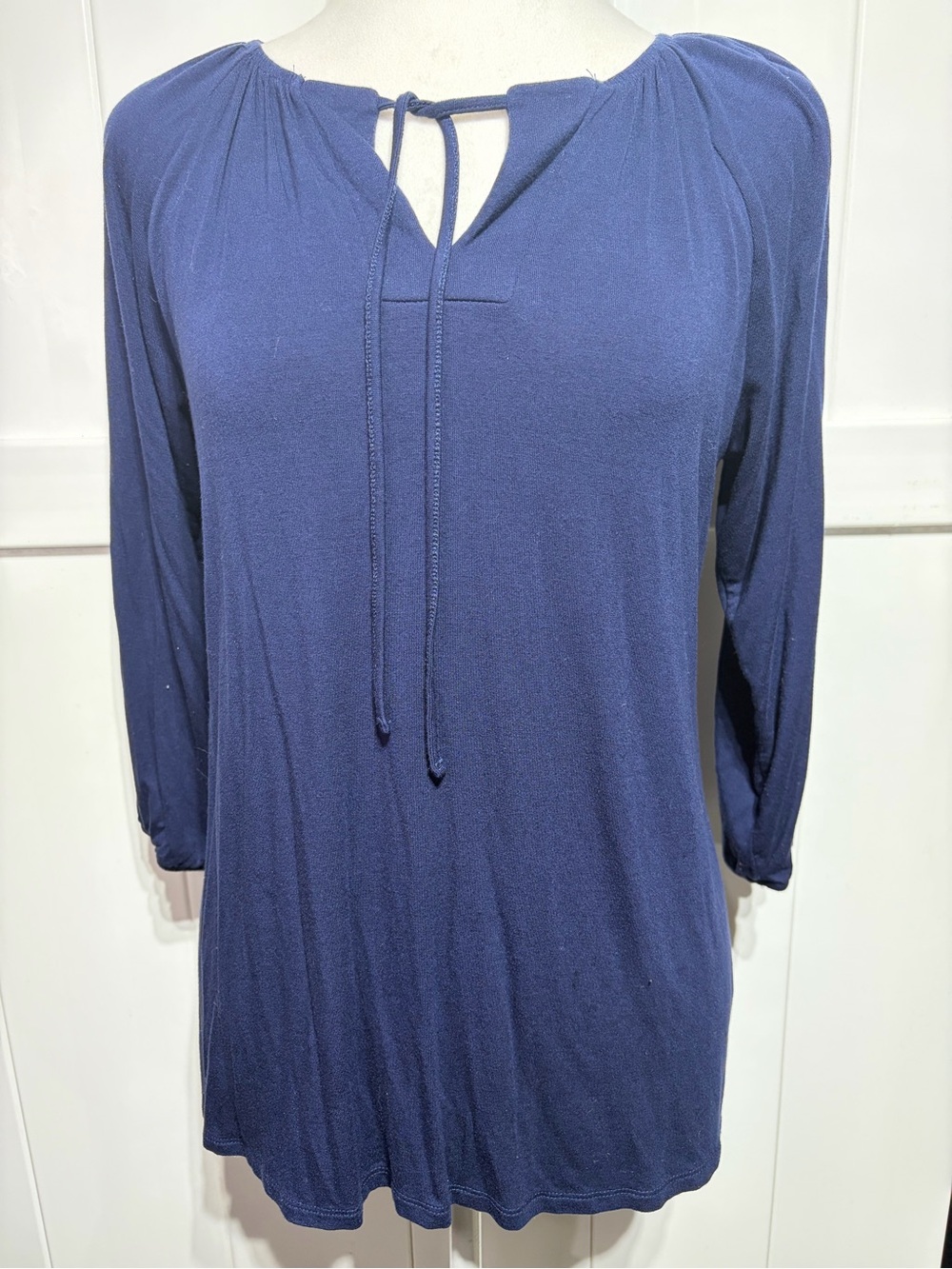LulaRoe Debra peasant navy blue top